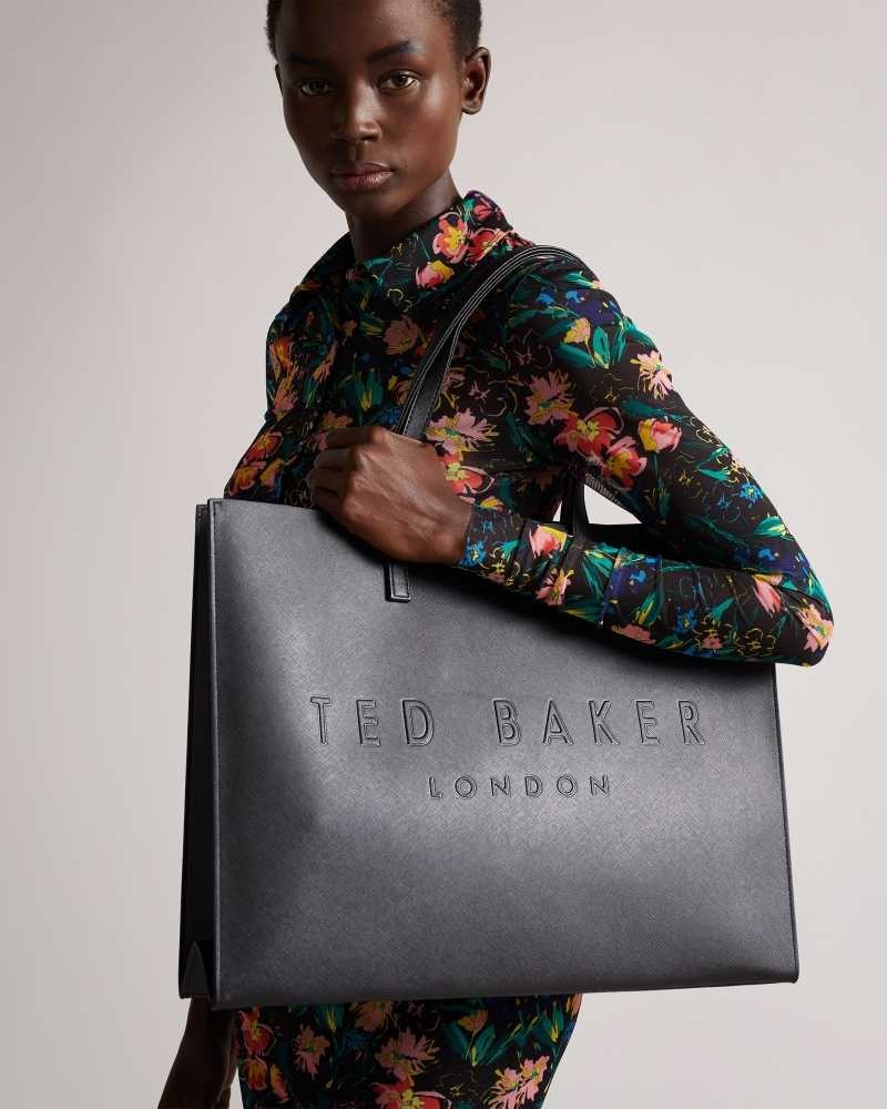 Black Ted Baker Sukicon Large Icon Bag | US0001507