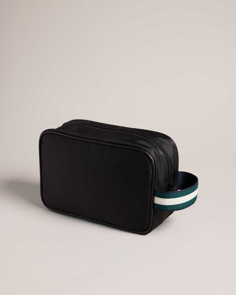 Black Ted Baker Tabcard Nylon Washbag | US0001582