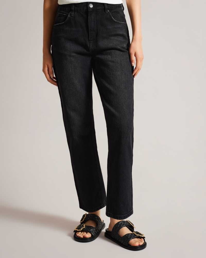 Black Ted Baker Tisola Straight Leg Jeans | US0000302