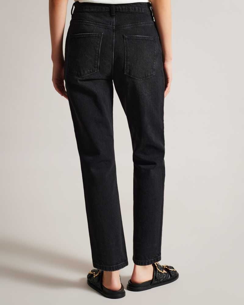 Black Ted Baker Tisola Straight Leg Jeans | US0000302