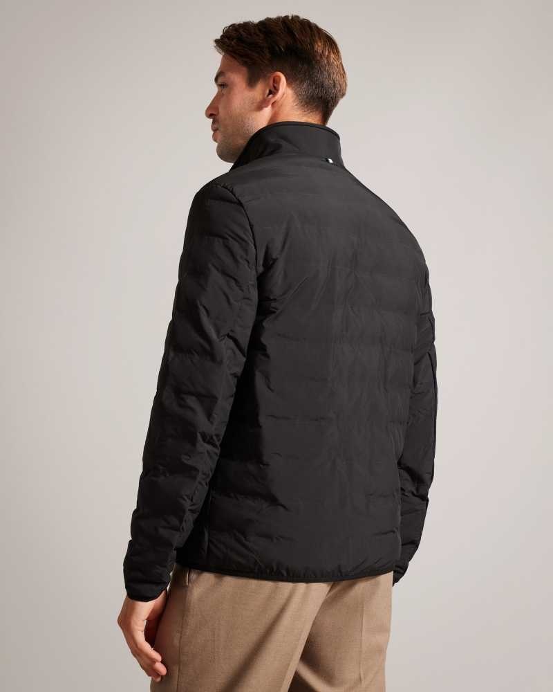 Black Ted Baker Tucson Slim Quilt Puffer Jacket Jackets | US0000238