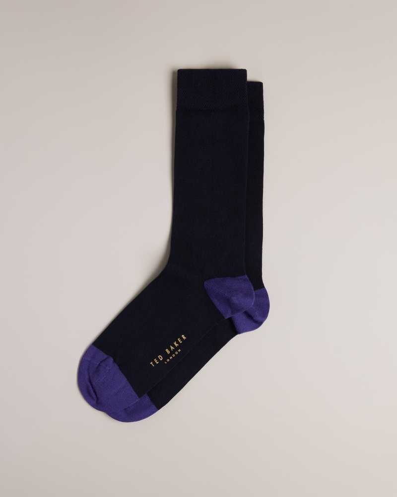 Blue Ted Baker Clasic Plain Socks | US0001937