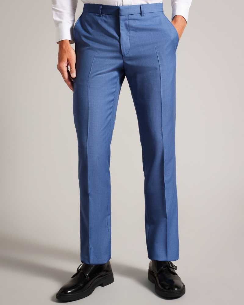 Blue Ted Baker Dorsets Wool Suit Trousers | US0000780