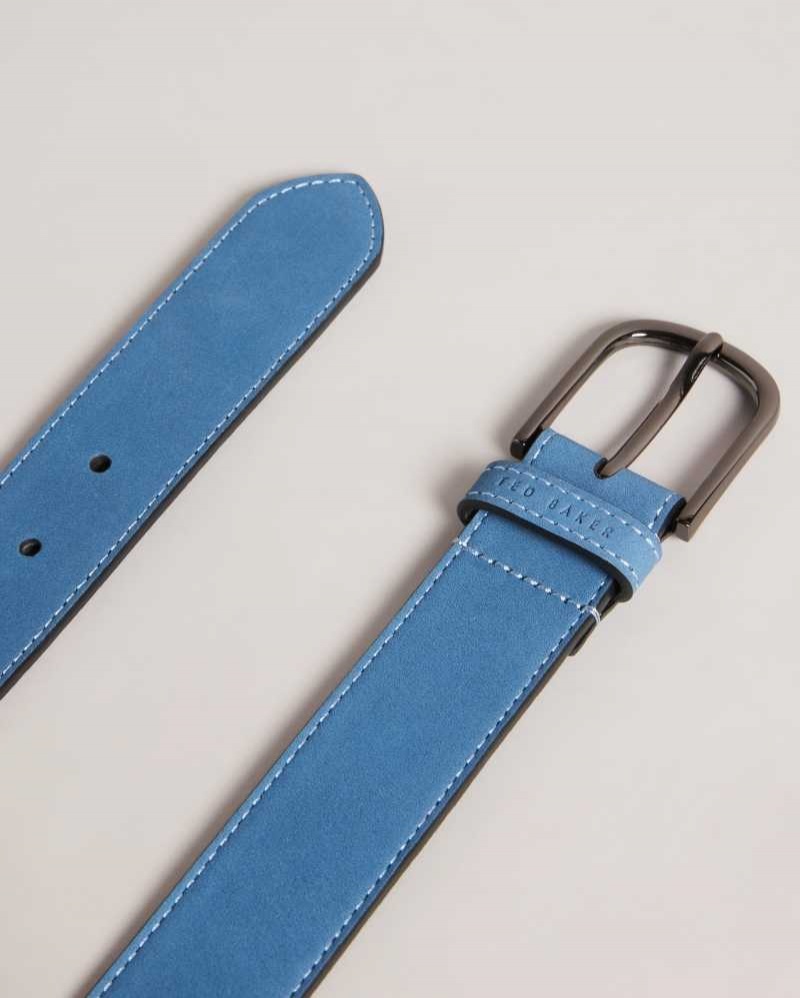 Blue Ted Baker Grisham Leather Belt | US0001606