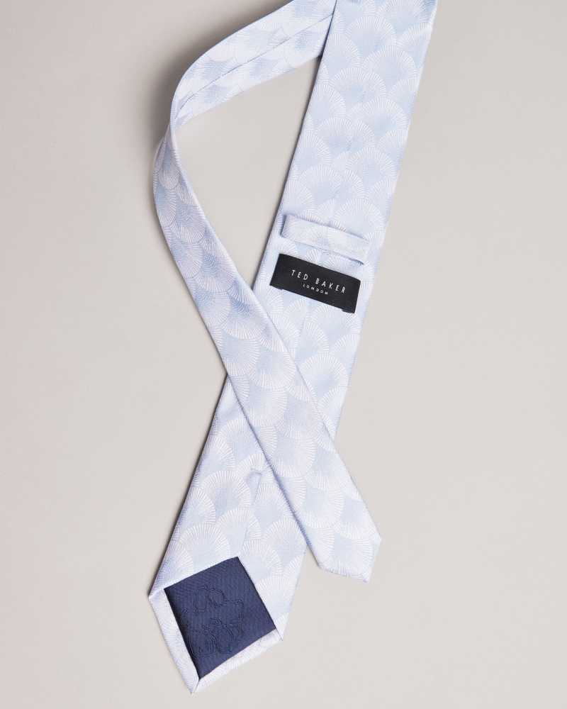 Blue Ted Baker Herro Fan Jacquard Tie | US0002006