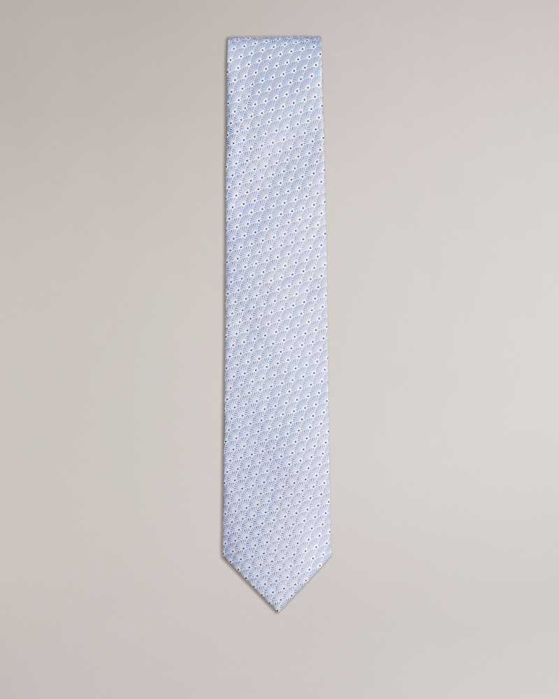 Blue Ted Baker Jaques Mini Fan Jacquard Tie | US0002010