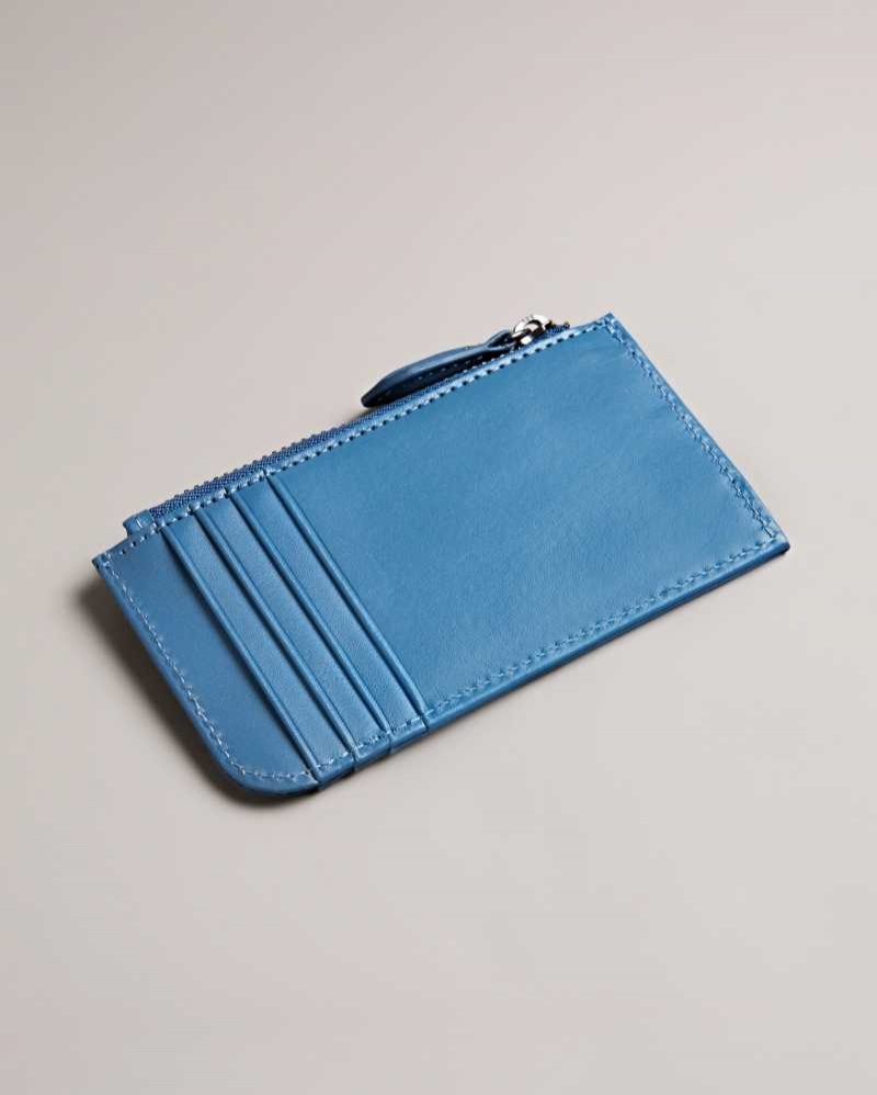 Blue Ted Baker Needt Nubuck Leather Card Holder Cardholders | US0001411