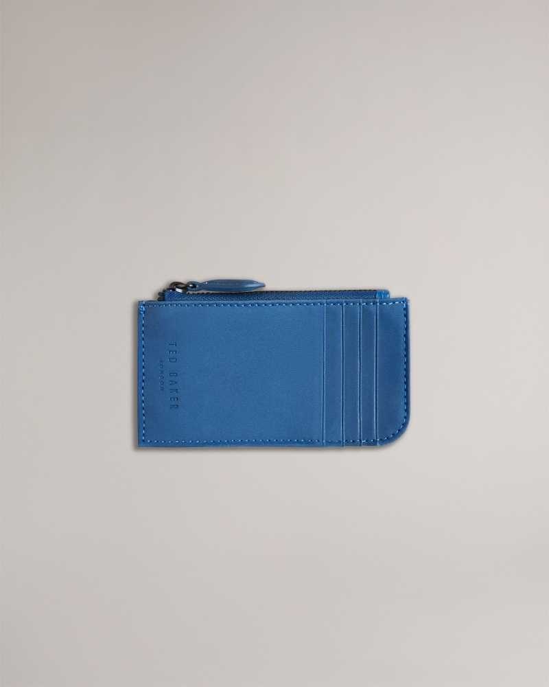 Blue Ted Baker Needt Nubuck Leather Card Holder Cardholders | US0001411