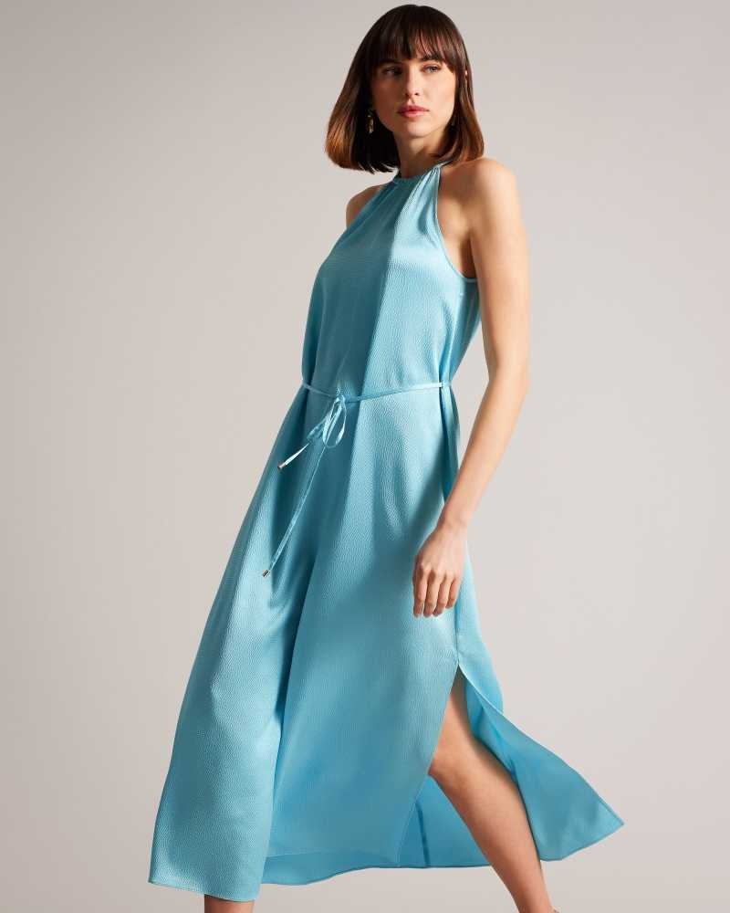 Blue Ted Baker Roxieyy Halterneck Midaxi Dresses | US0000001