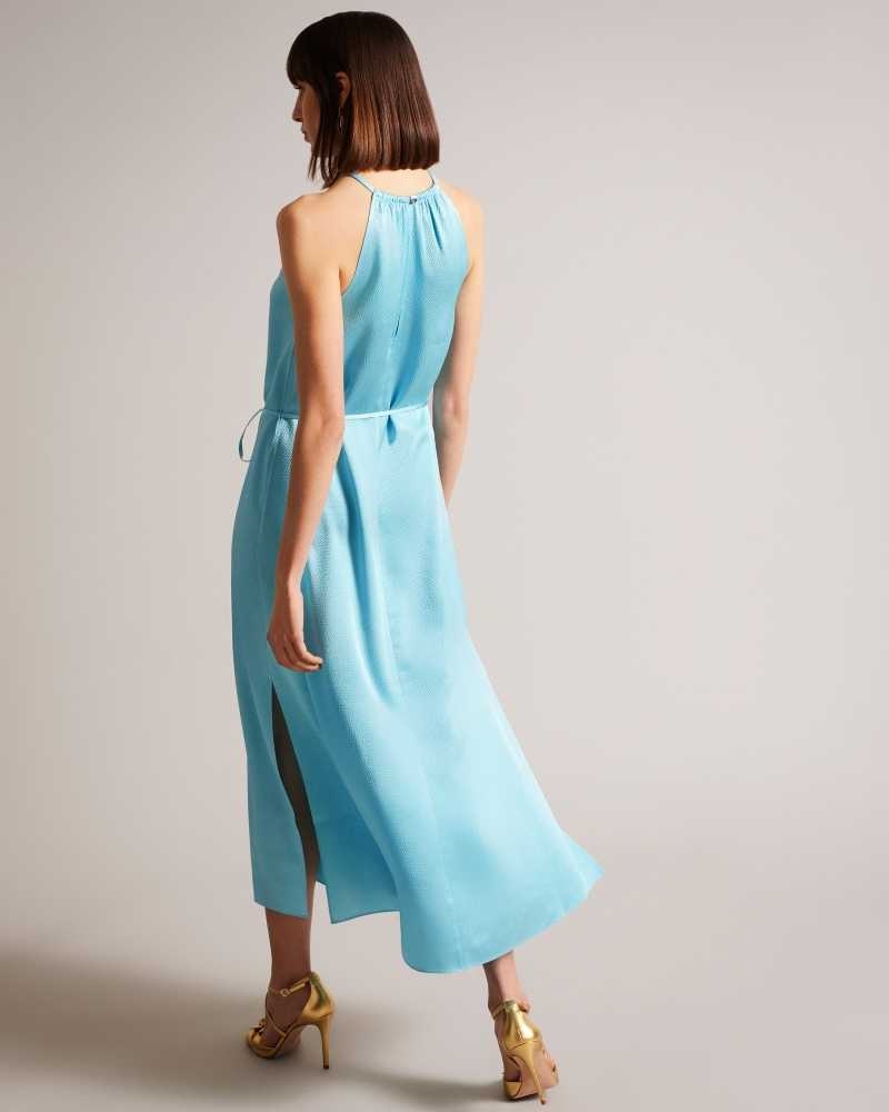 Blue Ted Baker Roxieyy Halterneck Midaxi Dresses | US0000001