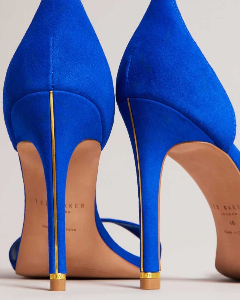 Bright Blue Ted Baker Helmias Open Toe Suede Sandals | US0002147