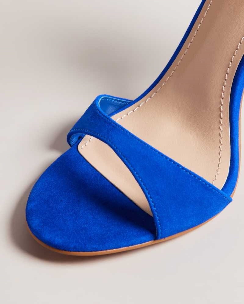 Bright Blue Ted Baker Helmias Open Toe Suede Sandals | US0002147