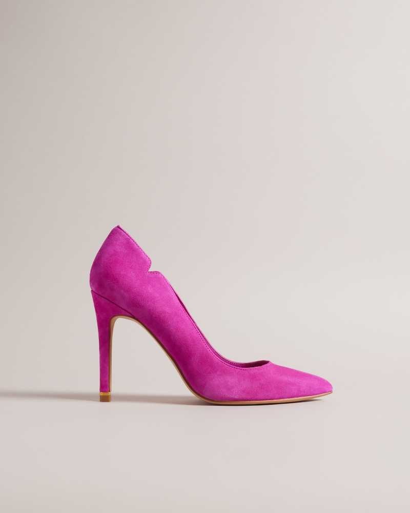 Bright Pink Ted Baker Orlays Gold Detail Court Shoes | US0002101