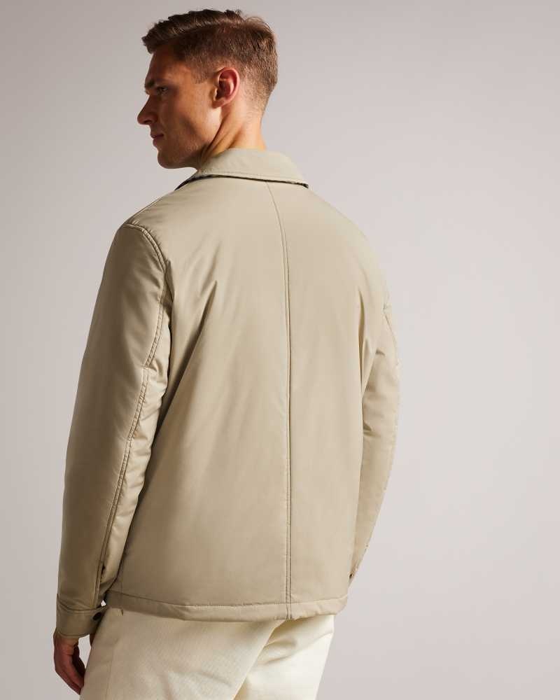 Brown Tan Ted Baker Talacre Showerproof Wadded Coach Jacket Jackets | US0000241