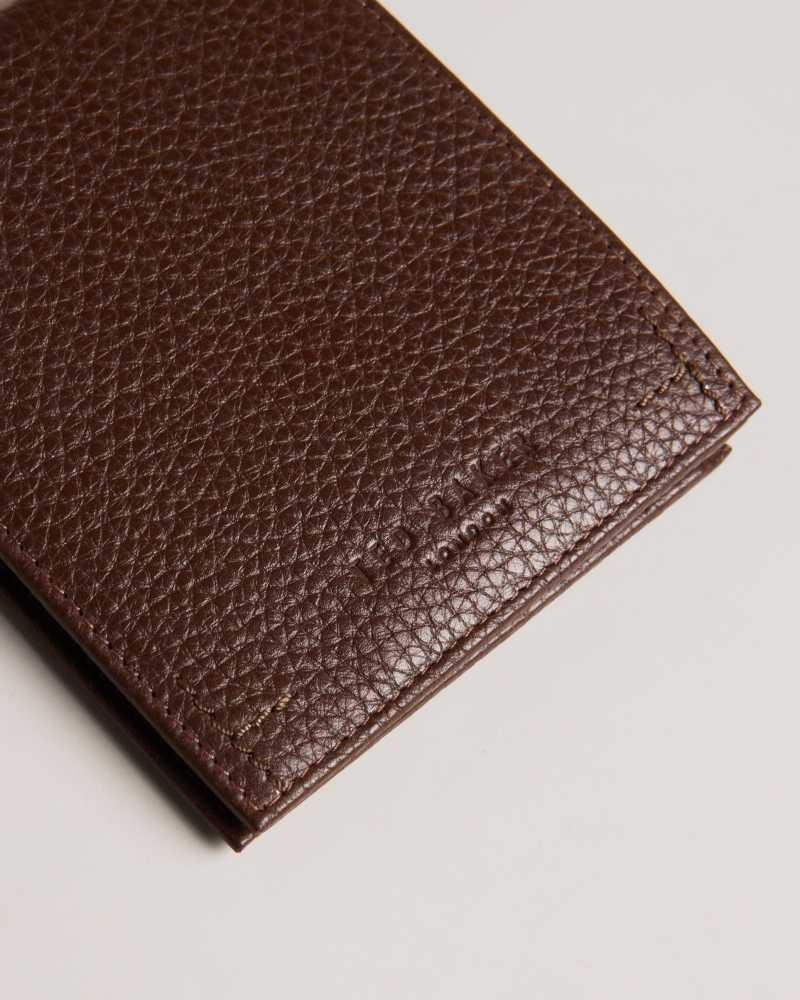 Brown Ted Baker Blocked Colour Panel Bifold Wallet Wallets | US0001552