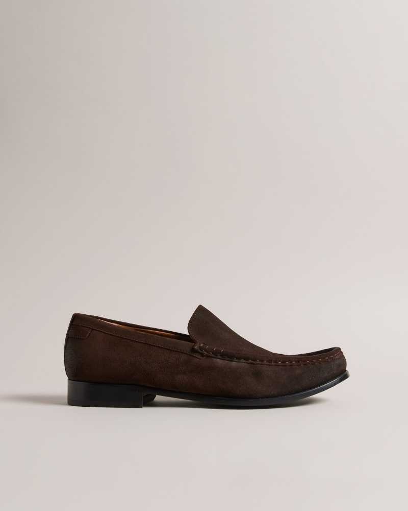 Brown Ted Baker Labis Suede Formal Loafers | US0002089