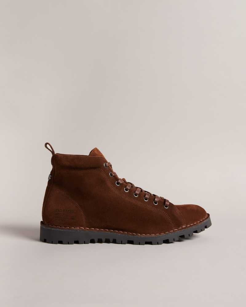 Brown Ted Baker Yousy Suede Monkey Boots | US0002067