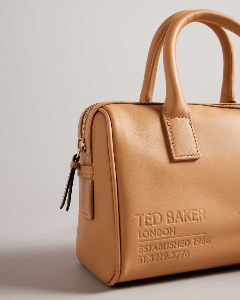 Camel Ted Baker Daralia Branded Webbing Shoulder Bag | US0001311