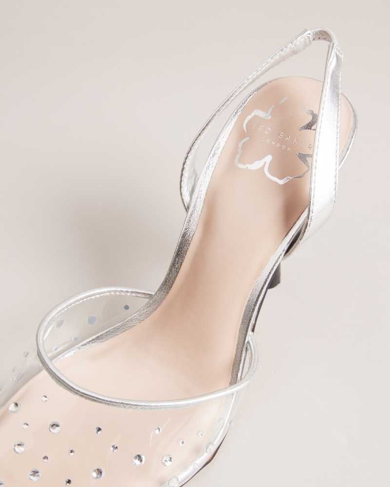 Clear Ted Baker Larlar Slingback Diamante Heels | US0002112