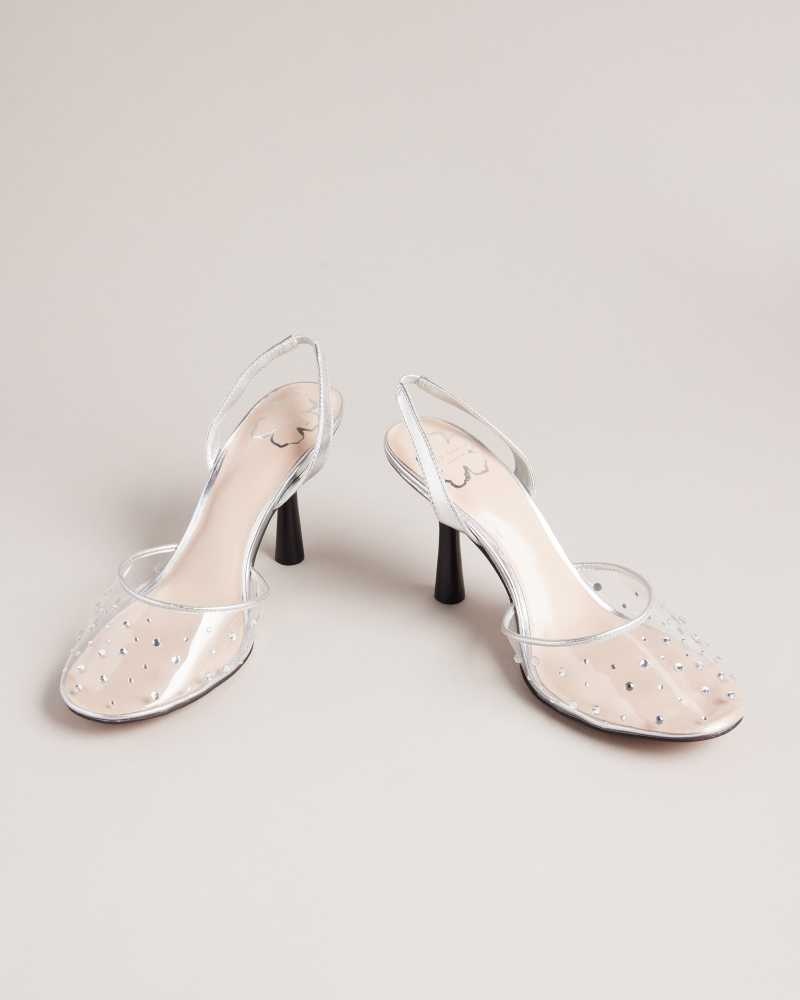 Clear Ted Baker Larlar Slingback Diamante Heels | US0002112