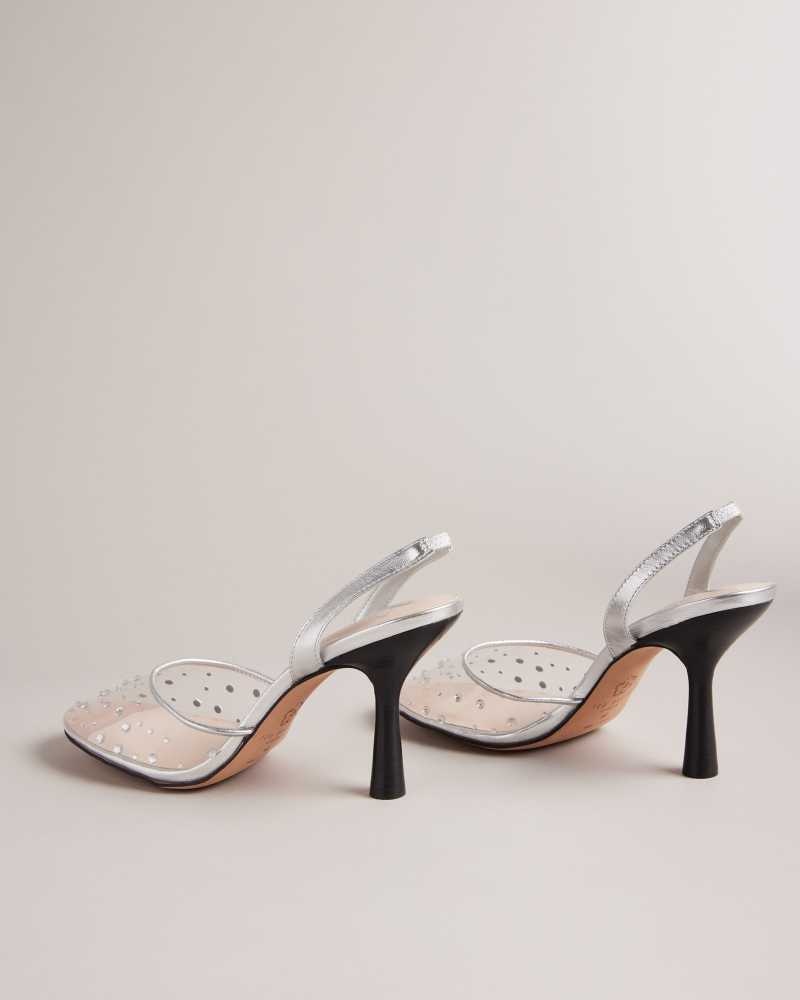 Clear Ted Baker Larlar Slingback Diamante Heels | US0002112