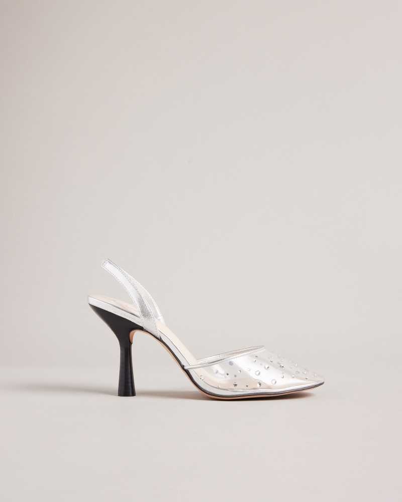 Clear Ted Baker Larlar Slingback Diamante Heels | US0002112