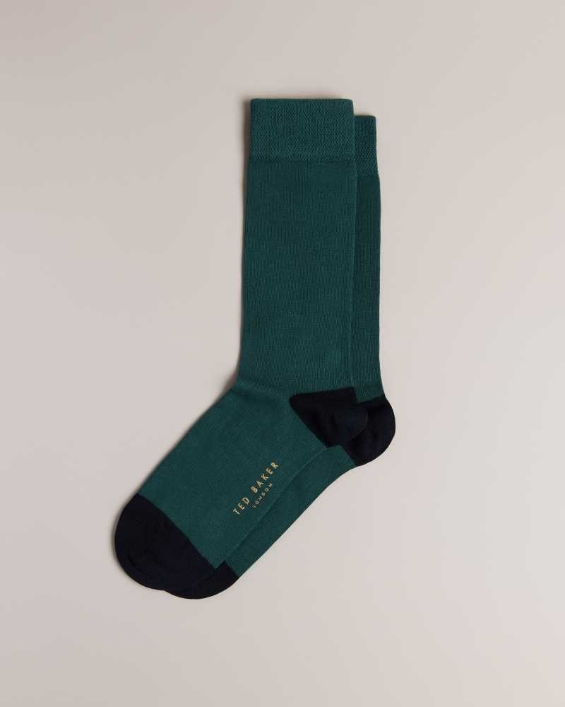 Dark Green Ted Baker Clasic Plain Socks | US0001922