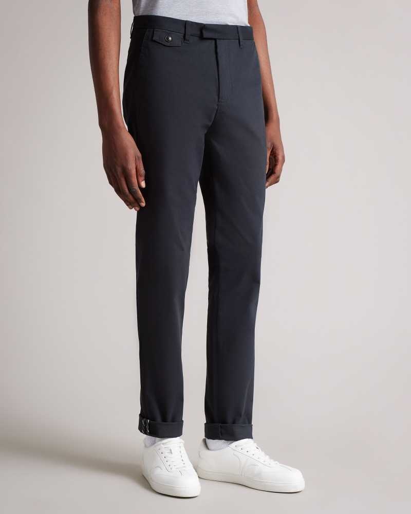 Dark Navy Ted Baker Genay Slim Chinos Chinos | US0001180