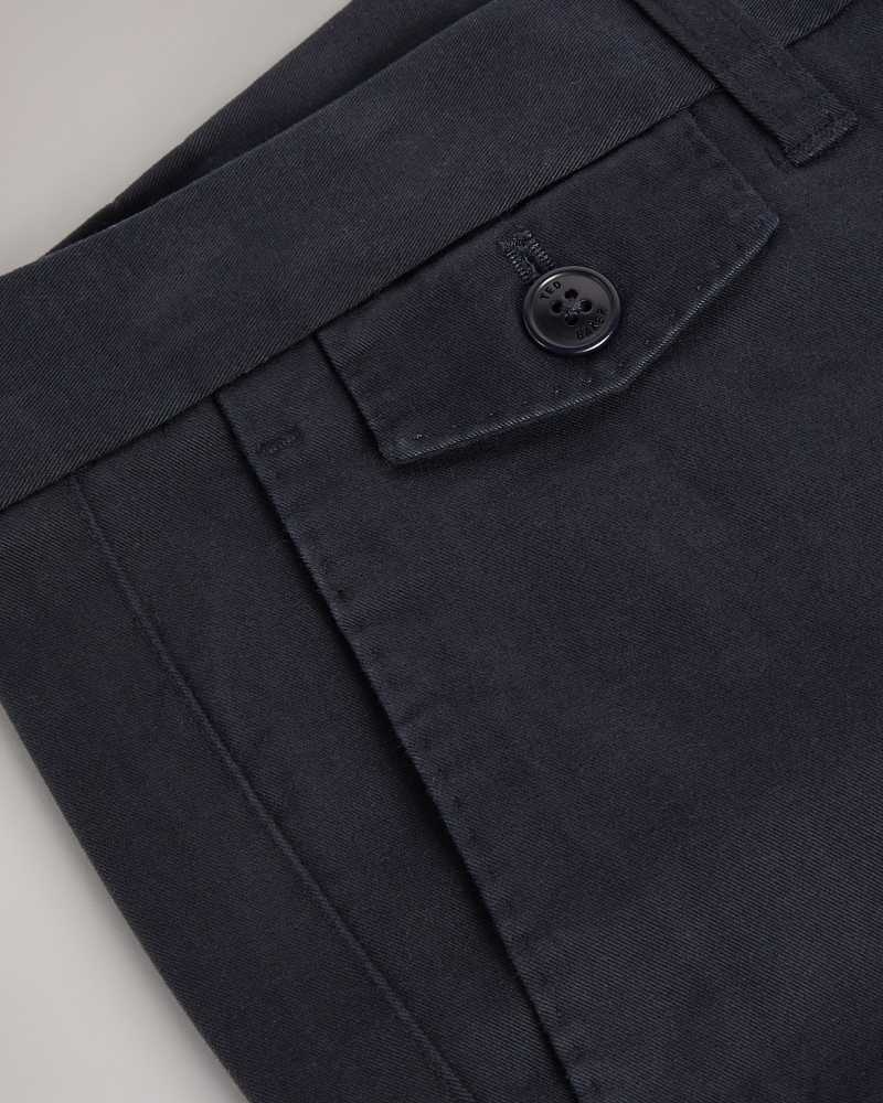 Dark Navy Ted Baker Genay Slim Chinos Chinos | US0001180