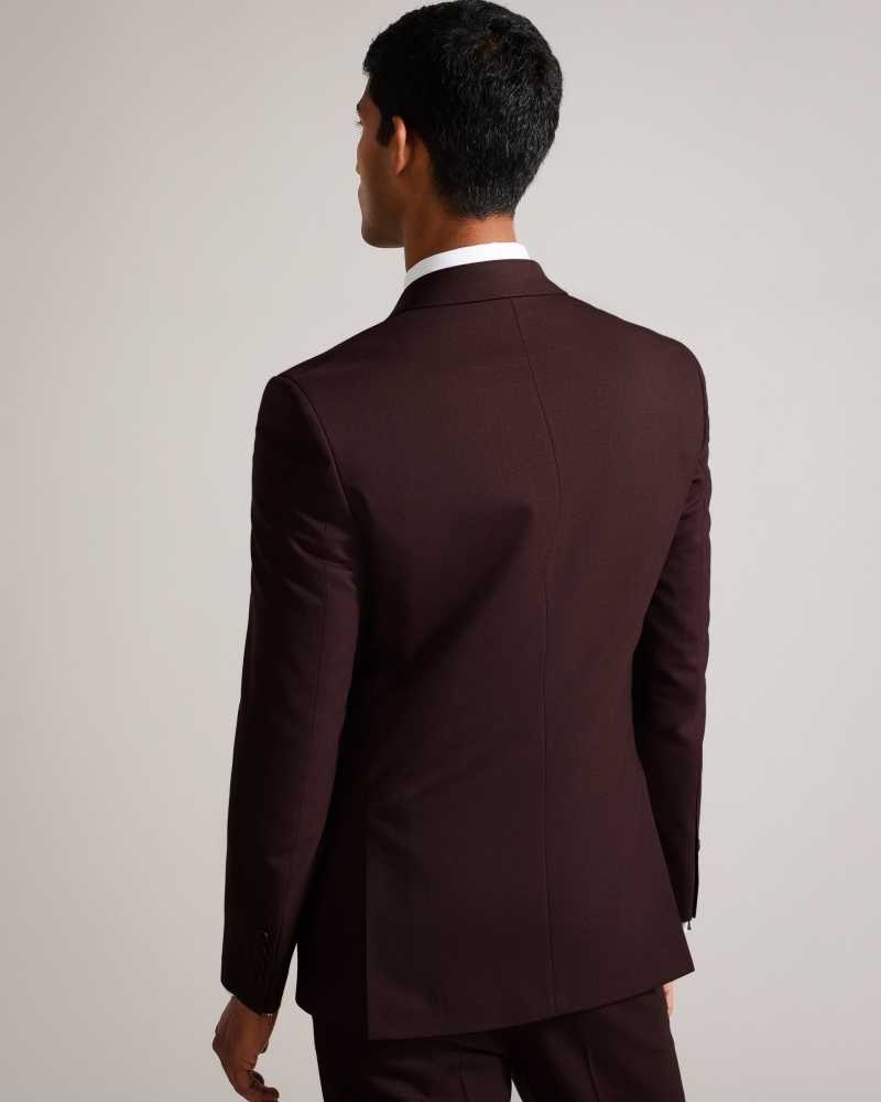 Dark Red Ted Baker Keelsj Slim Fit Wool Blend Suit Jacket Jackets | US0000256