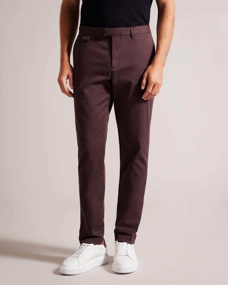 Deep Purple Ted Baker Haydae Slim Fit Chinos Chinos | US0001184