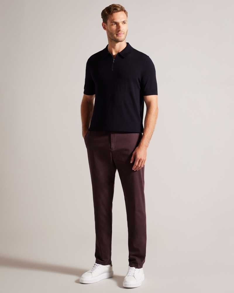 Deep Purple Ted Baker Haydae Slim Fit Chinos Chinos | US0001184