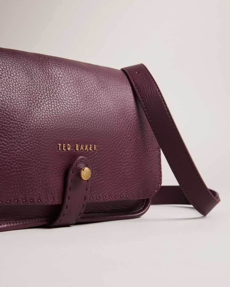 Deep Purple Ted Baker Markun Leather Crossbody Bag | US0001333