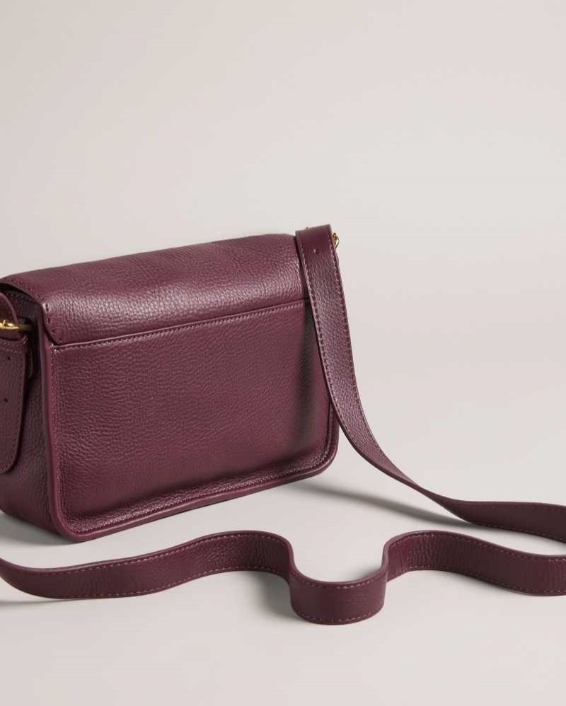 Deep Purple Ted Baker Markun Leather Crossbody Bag | US0001333