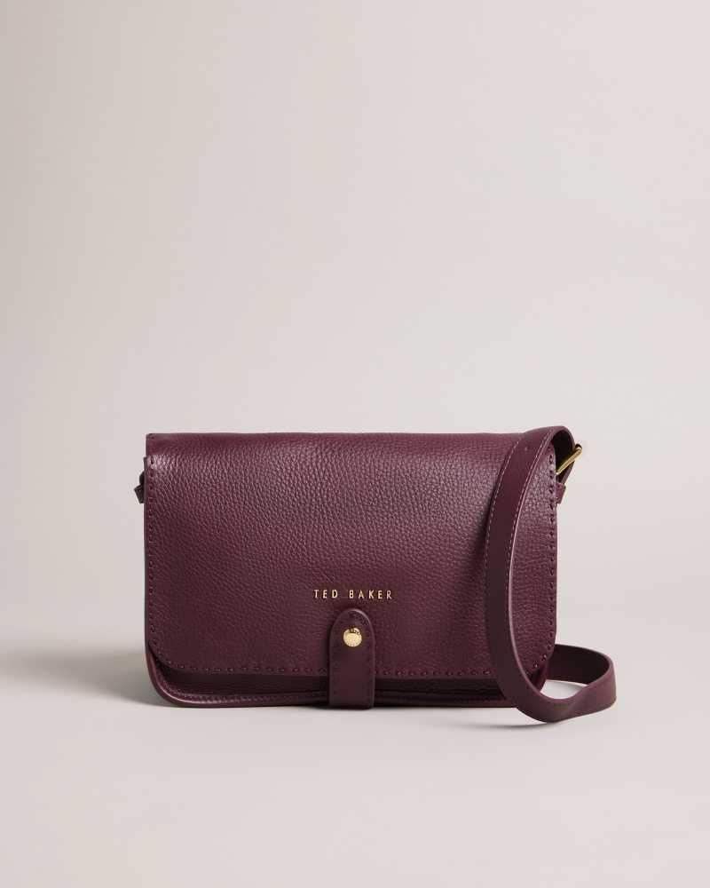 Deep Purple Ted Baker Markun Leather Crossbody Bag | US0001333