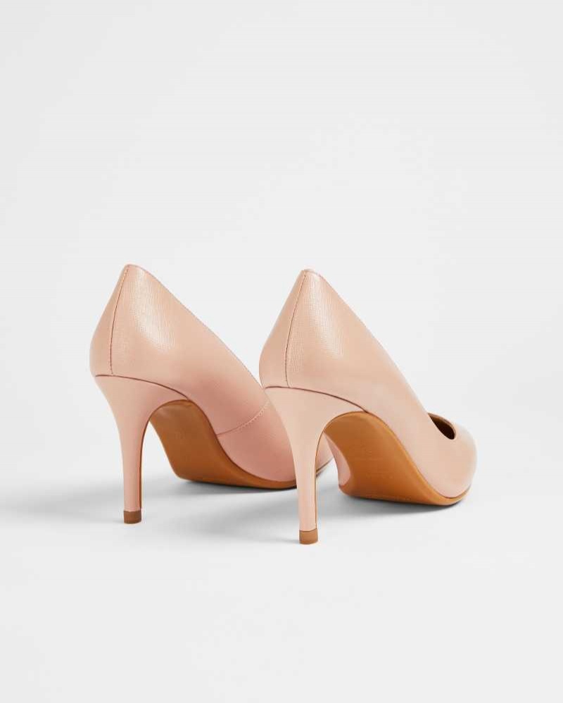 Dusky Pink Ted Baker Alysse Leather Court Shoes | US0002097