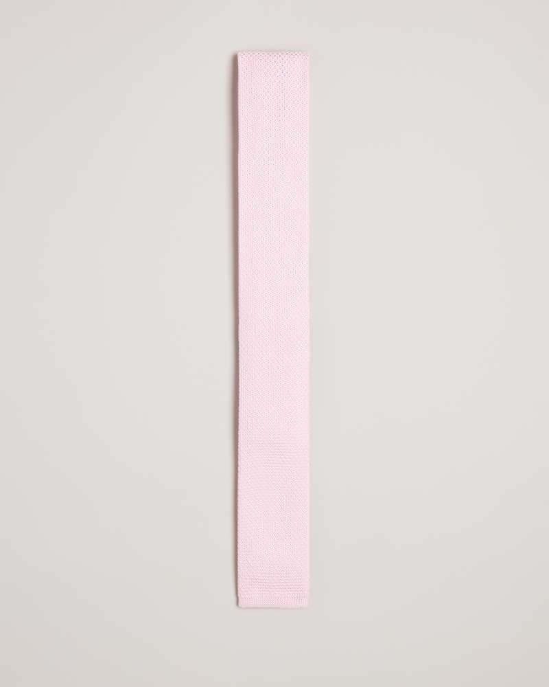 Dusky Pink Ted Baker Kallino Knitted Tie | US0002016