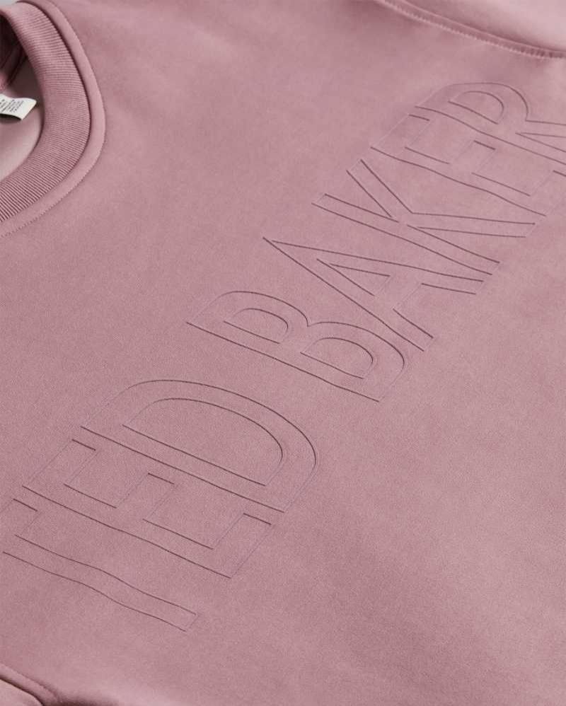 Dusky Pink Ted Baker Lorito Logo Sweatshirt | US0001058