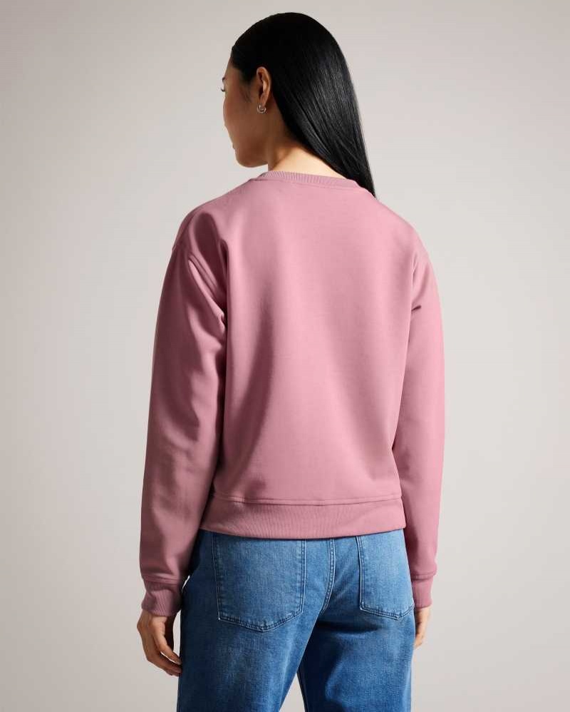 Dusky Pink Ted Baker Lorito Logo Sweatshirt | US0001058