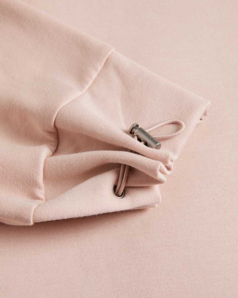 Dusky Pink Ted Baker Orietta Sweatshirt With Pleat Detail | US0000960