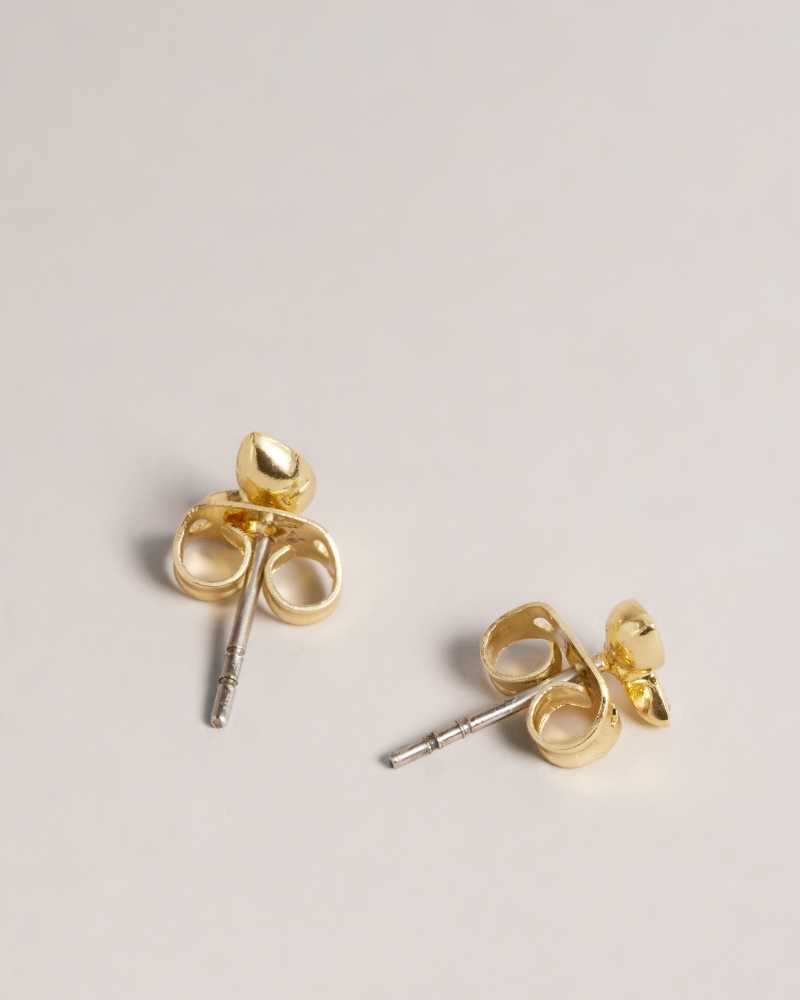 Gold Colour Ted Baker Sereno Butterfly Crystal Nano Stud Earrings Earrings | US0001837