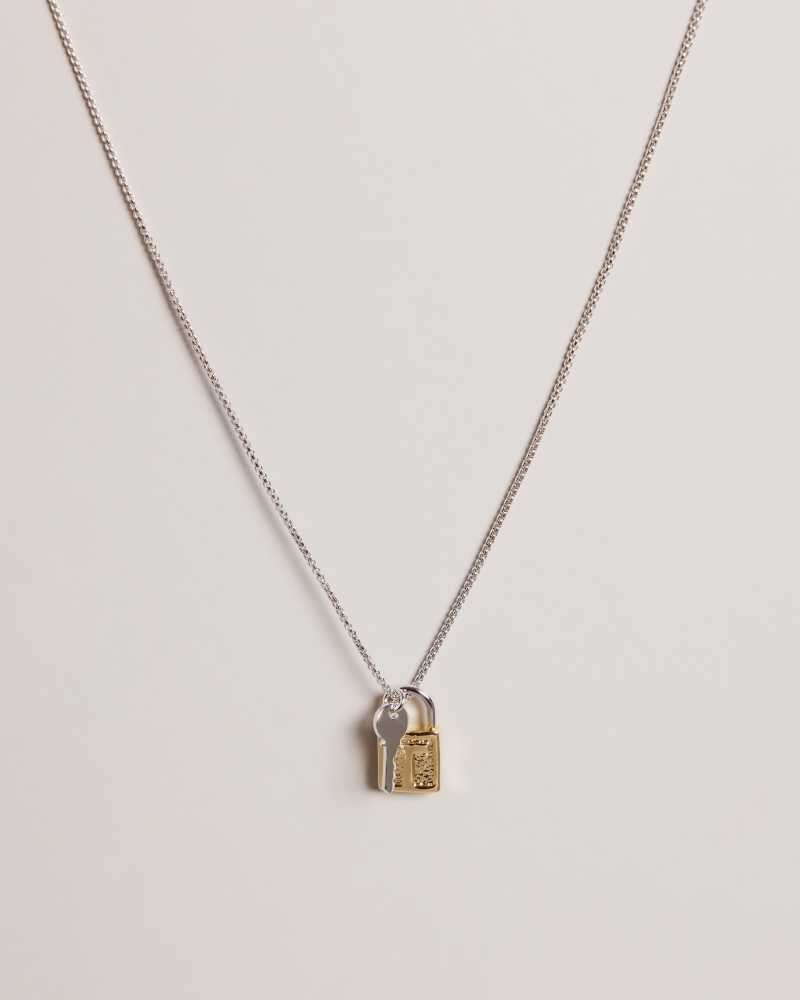 Gold Colour Ted Baker Tedla Tedlock Pendant Necklace Pendant Necklace | US0001880