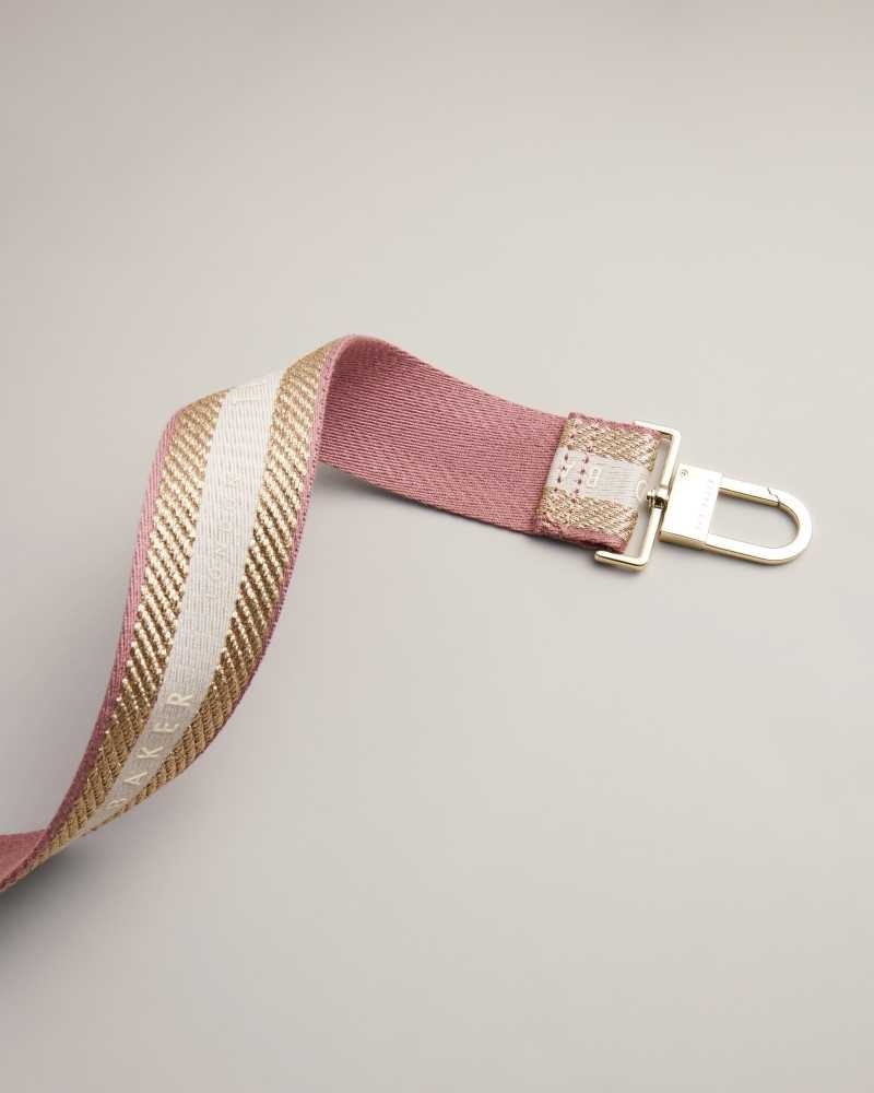 Gold Colour Ted Baker Webbiis Webbing Detachable Bag Strap | US0001341