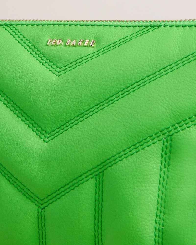 Green Ted Baker Ayasini Quilted Puffer Crossbody Bag | US0001302