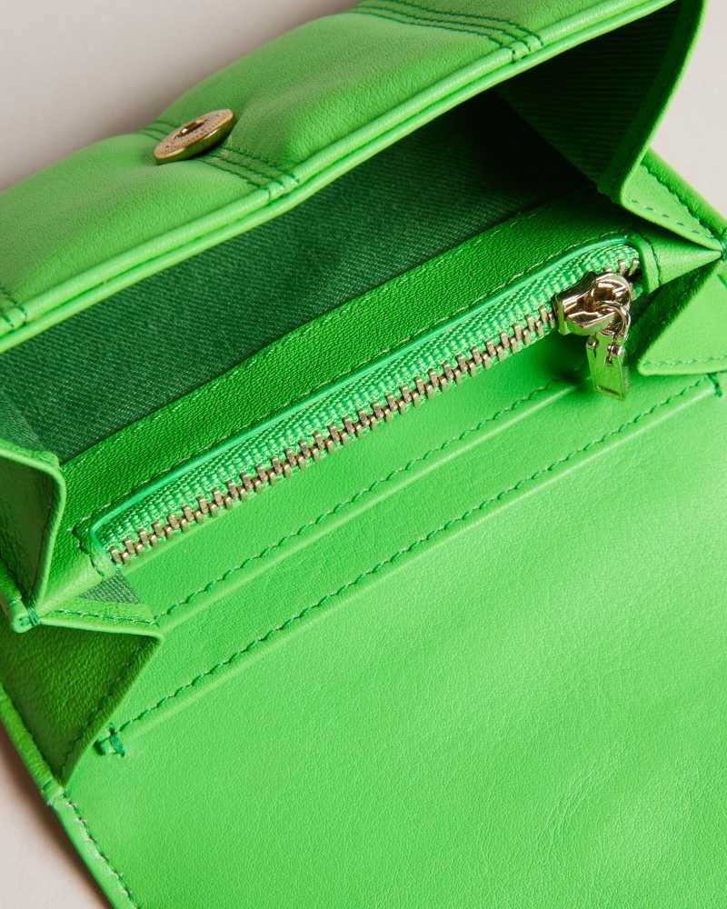 Green Ted Baker Ayvill Leather Puffer Small Matinee Purse Purses | US0001454