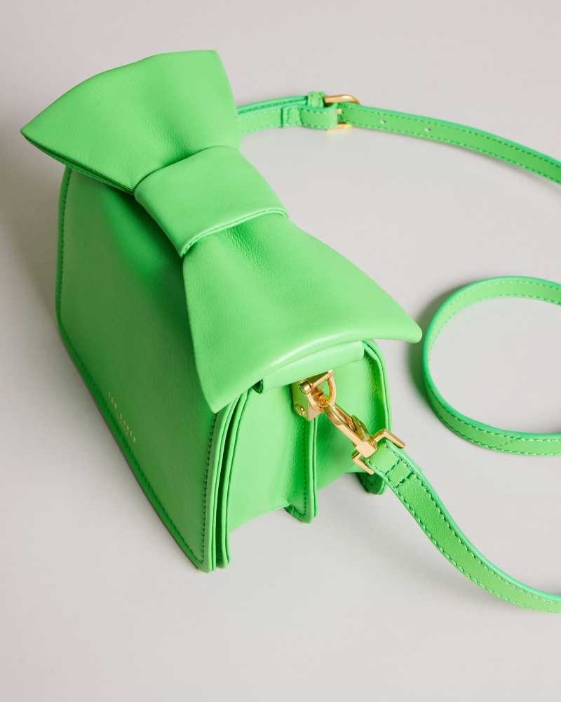 Green Ted Baker Niasina Bow Detail Mini Cross Body Bag | US0001361