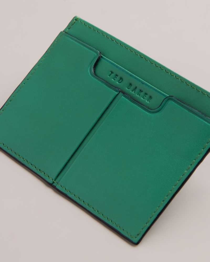 Green Ted Baker Samise Leather Card Holder Cardholders | US0001410