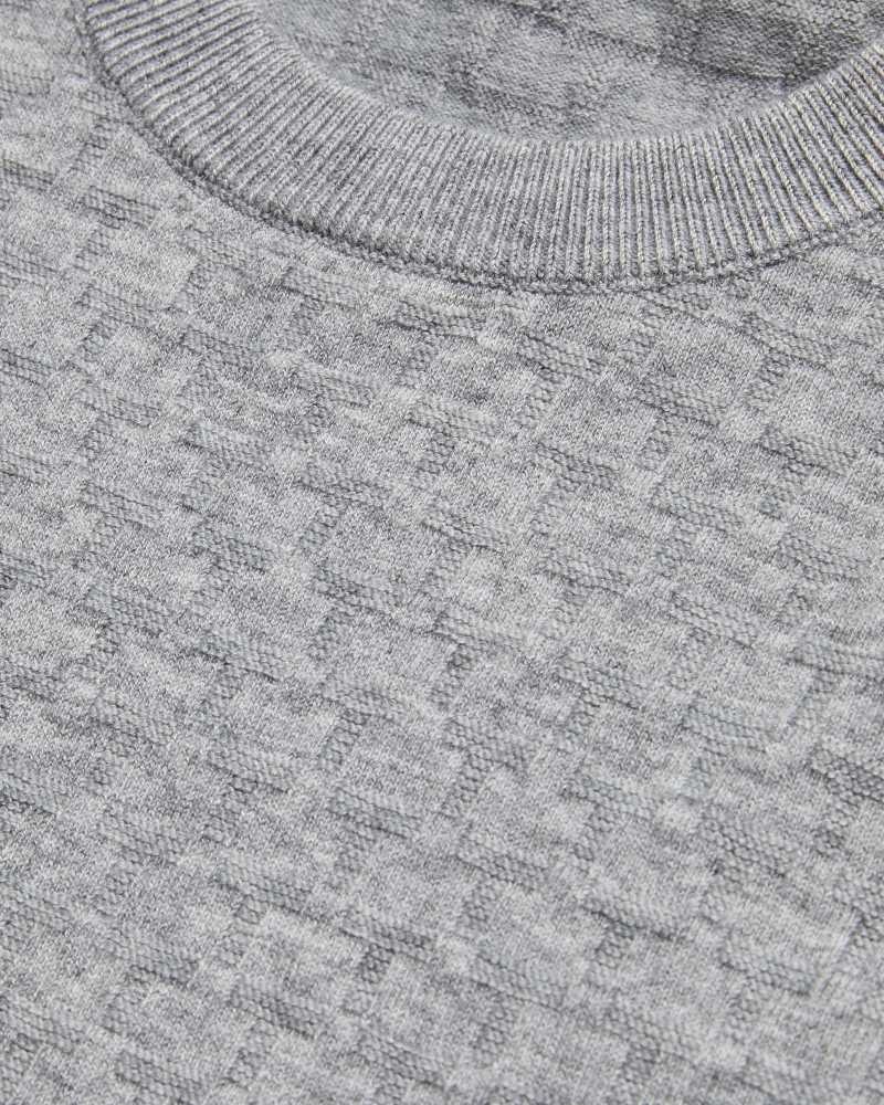 Grey Marl Ted Baker Loung Long Sleeve T Knit Jumper | US0000317