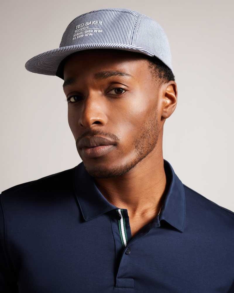 Grey Ted Baker Declann Pinstripe Cap Caps | US0001694