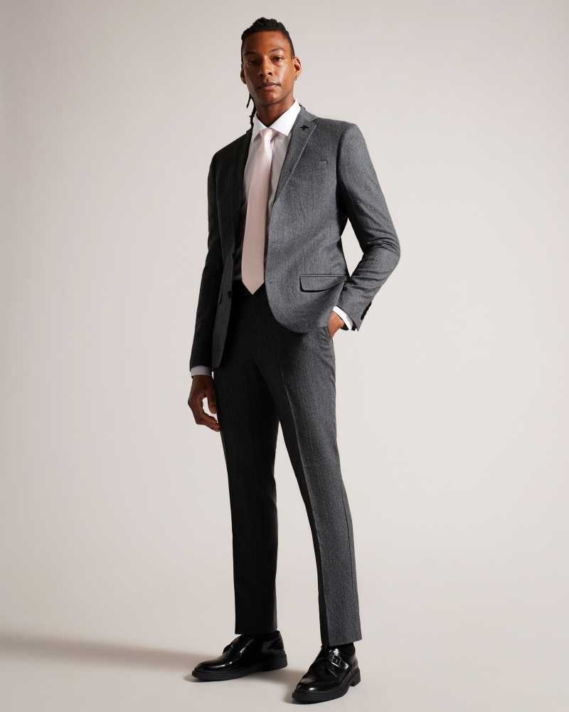 Grey Ted Baker Herrsur Grey Herringbone Suit | US0000743